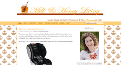 Desktop Screenshot of milkandhoneyliving.com